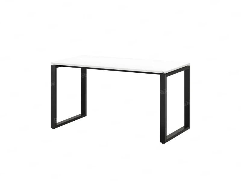 Стол прямой на O-образных опорах 1200x600x750 RM002-12x6 Белый/Черный