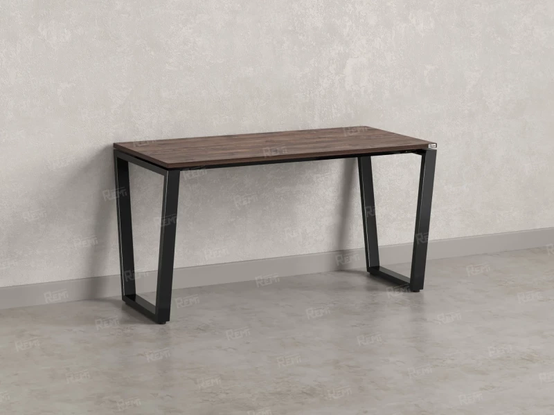 Стол прямой на U-образных опорах 2000x600x750 RM003-20x6 Дуб Апрельский шоколад/Черный