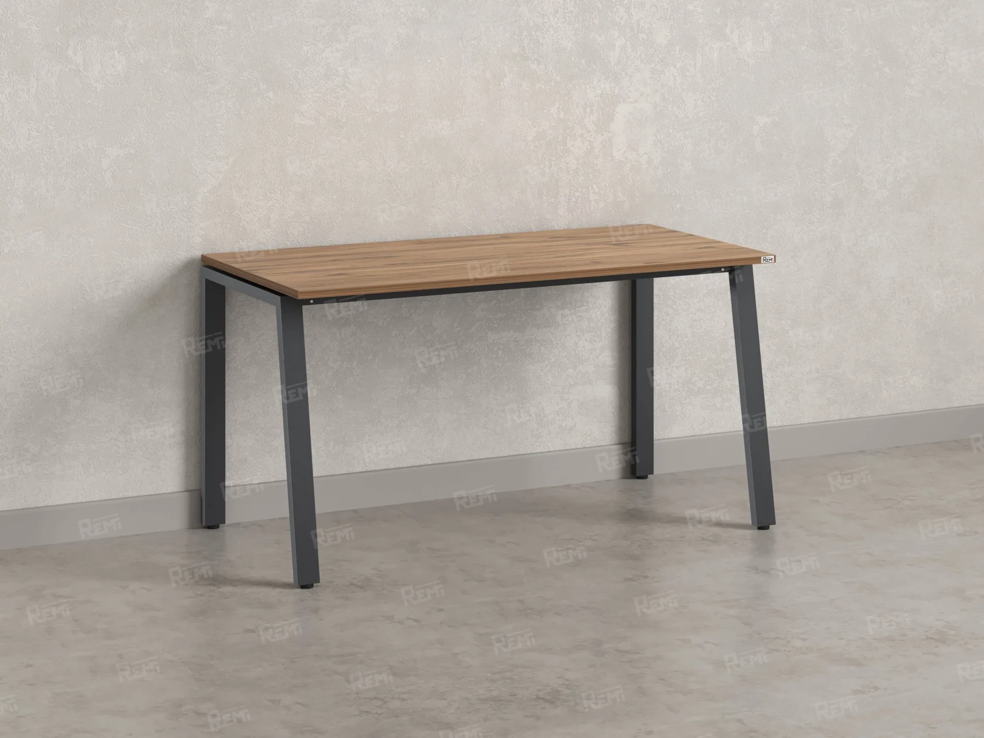 Стол прямой на Л-образных опорах 1400x700x750 RM004-14x7 Дуб Юстус/Серый
