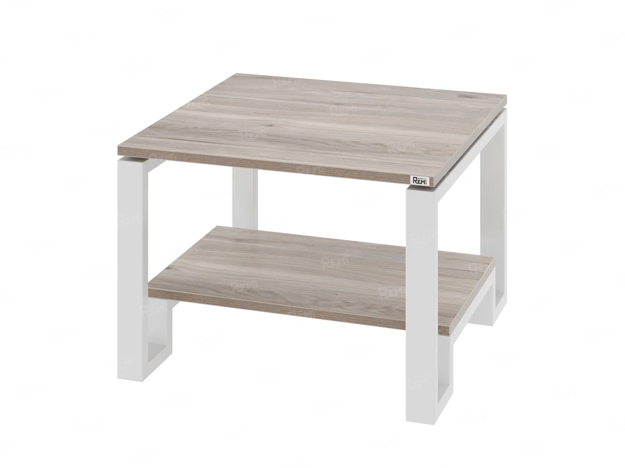 Журнальный стол с полкой 1200x600x550 RM181-12x6 Дуб Маувелла/Белый