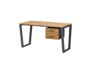 Стол прямой с подвесной тумбой 2 ящика, U-опора 1600x600x750 RM035-16x6 Дуб Юстус/Серый