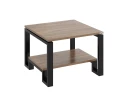 Журнальный стол с полкой 800x800x550 RM181-8x8 Дуб Юстус/Черный