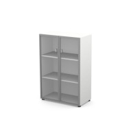 Шкаф 3 RE110 уровня, З/С ХДФ 79,8x42x120 см Белый/Белый, Серия Еврова | Europe