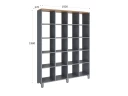 Стеллаж, 20 ячеек 1500х370х1980 RM144-150x37 Дуб Юстус/Серый