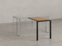 Брифинг прямой, с парящей столешнецей, на П-образном каркасе 1600x600x750 RM070-16x6 Юстус/Черный