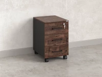 Тумба мобильная, 3 ящика 400x500x600 RM120-40x50 Дуб Апрельский шоколад/Черный