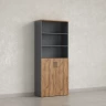 Шкаф комбинированный, регулируемые опоры, 6 уровней 900x420x2100 RM155-90x41 Дуб Юстус/Серый