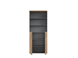 Шкаф комбинированный, регулируемые опоры, 6 уровней 900x420x2100 RM155-90x41 Дуб Юстус/Серый