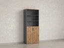 Шкаф комбинированный, регулируемые опоры, 6 уровней 900x420x2100 RM155-90x41 Дуб Юстус/Серый