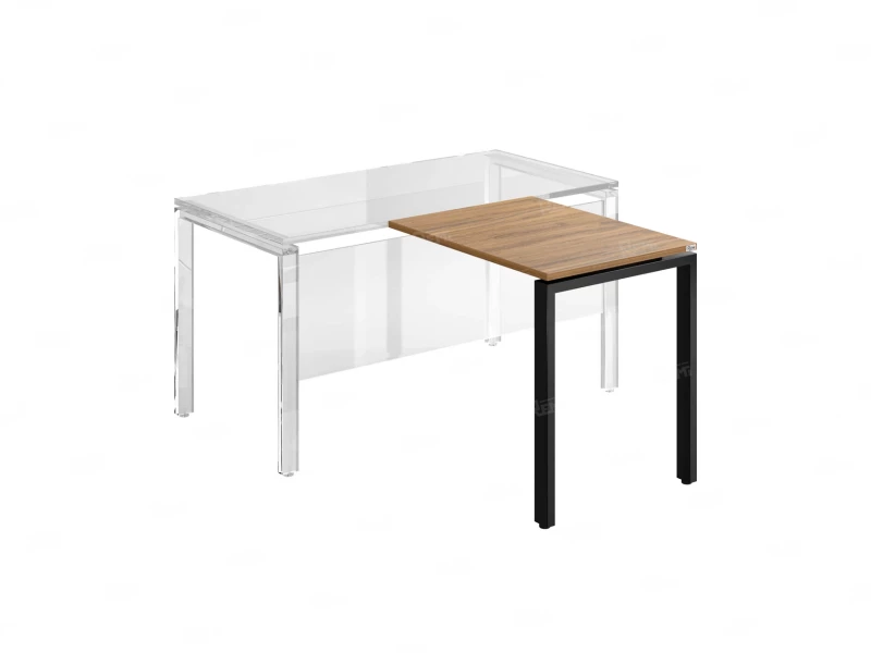 Брифинг прямой, с парящей столешнецей, на П-образном каркасе 1400x800x750 RM070-14x8 Юстус/Черный