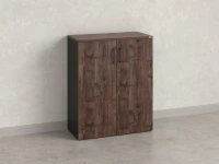 Шкаф распашной, регулируемые опоры, 3 уровня 900x420x1100 RM150-90x42 Дуб Апрельский шоколад/Черный