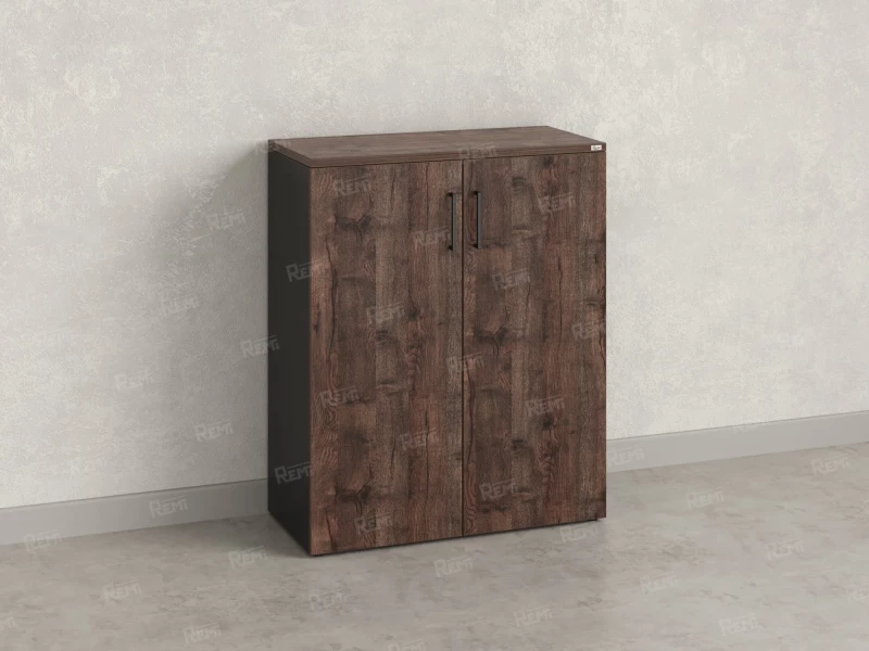 Шкаф распашной, регулируемые опоры, 3 уровня 900x420x1100 RM150-90x42 Дуб Апрельский шоколад/Черный