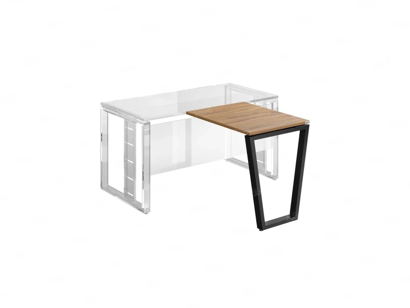 Брифинг прямой, с парящей столешнецей, на U-образном каркасе 1000x600x750 RM074-10x6 Юстус/Черный