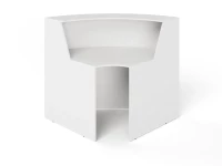 Блок ресепшн RLG069 с полкой 70x70x125 Белый, Серия ЛАЙТ | LIGHT