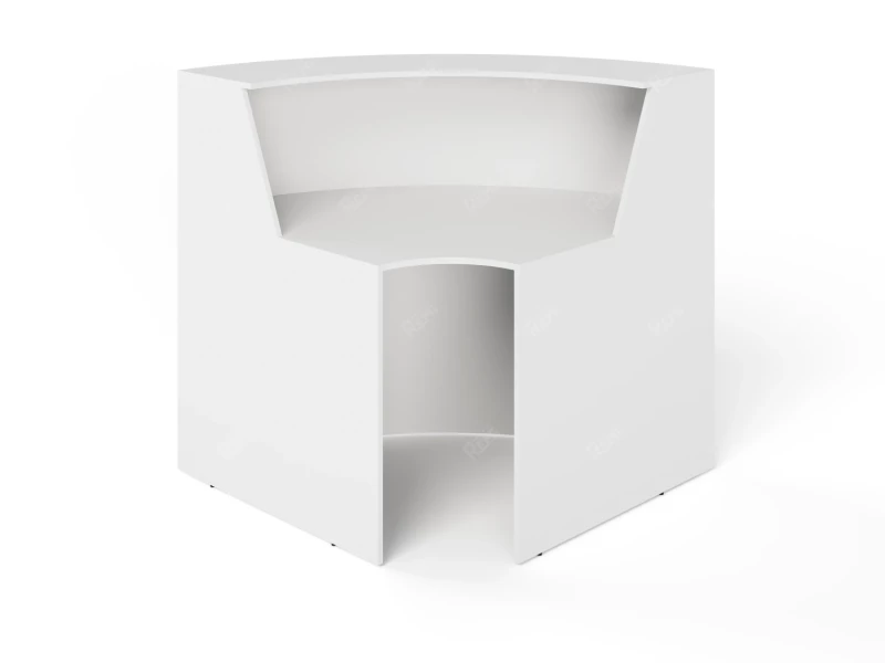 Блок ресепшн RLG069 с полкой 70x70x125 Белый, Серия ЛАЙТ | LIGHT