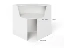 Блок ресепшн RLG069 с полкой 70x70x125 Белый, Серия ЛАЙТ | LIGHT