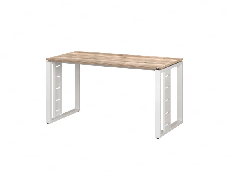 Стол прямой на О-образных опорах 2000x700x750 RM040-20x7 Дуб Маувелла/Белый