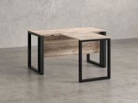 Стол с брифингом на О-образных опорах с экраном ЛДСП RM046-12x8 1200x2000x750 Дуб Маувелла/Черный