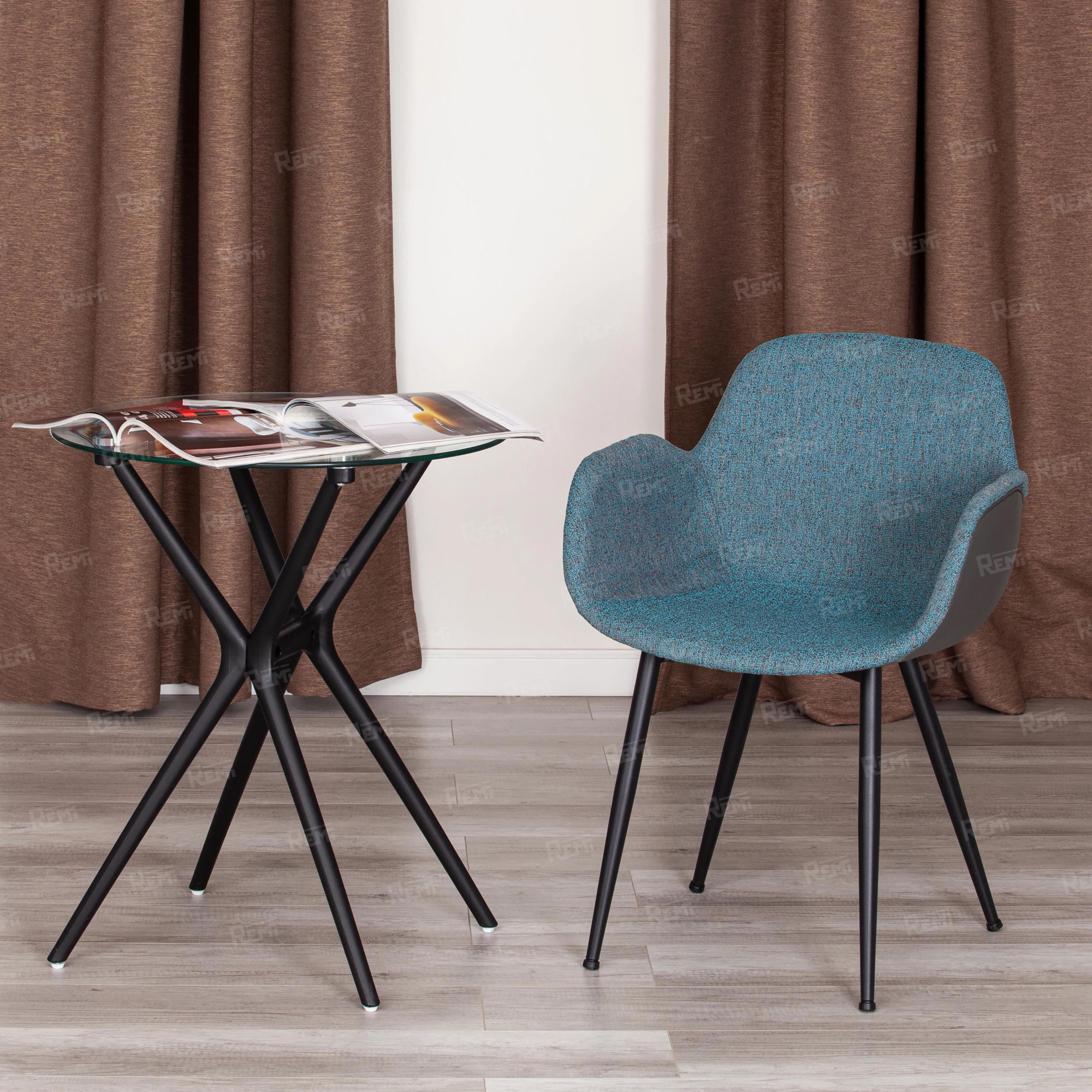 Кресло VALENTINO (mod. PC45-2) Бирюзовый/Бирюзовый, Ткань (арт. 20398)