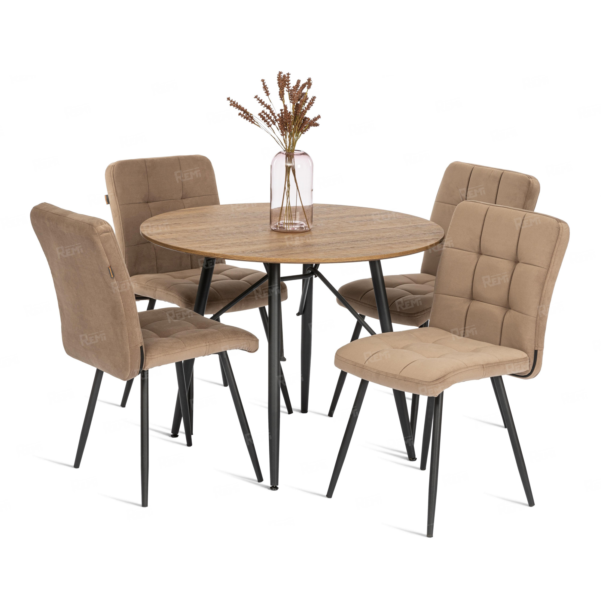 Стул обеденный Medeo Бежевый/Бежевый, Велюр (арт. 21849)