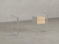 Тумба подвесная, два ящика 400x452x300 RM201-16х8 Вяз Швейцарский Светлый/Белый