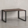 Стол угловой, О-опора, правый 1400x600/900x750, RM054-14x6-9 Дуб Апрельский шоколад/Черный