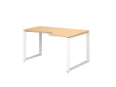 Стол угловой, О-опора, правый 1600x900/1200x750, RM054-16x9-12 Вяз Швейцарский светлый/Белый