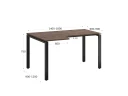 Стол угловой, П-опора, левый 1800x600/900x750, RM053-18x6-9 Дуб Апрельский шоколад/Черный