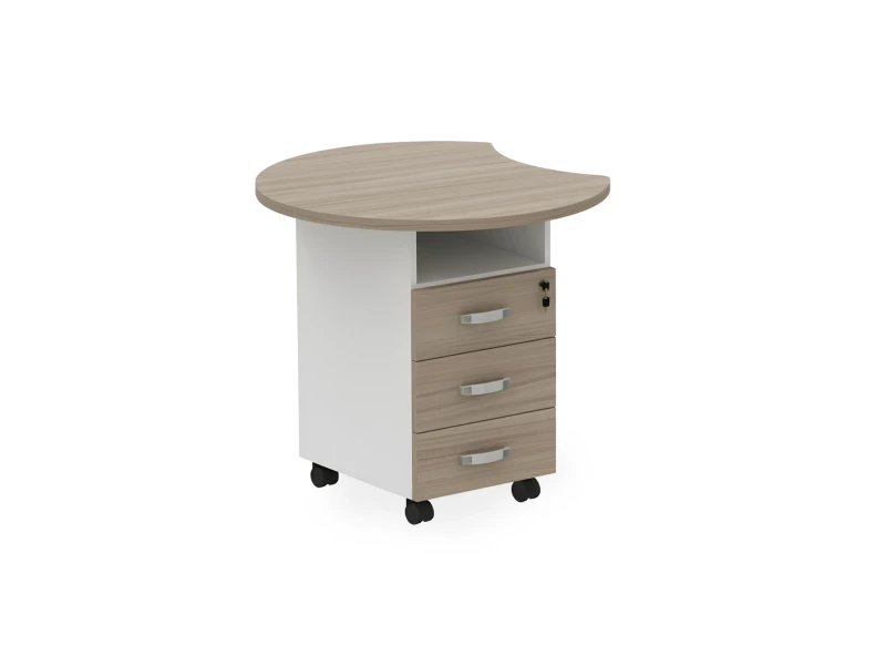 BRL RB088-77х86L Тумба приставная левая 770х860х740 Шорвуд/Белый