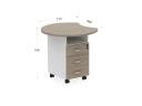 BRL RB088-77х86L Тумба приставная левая 770х860х740 Шорвуд/Белый