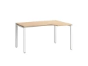 Стол угловой, П-опора, правый 1400x900/1200x750, RM052-14x9-12 Вяз Швейцарский светлый/Белый