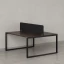 Бенч-система, 2 рабочих места, с одним тканевым экраном 1400x1400x750 RM169-1-14x14 Дуб Апрельский шоколад/Черный