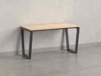 Стол прямой на U-образных опорах 1000x800x750 RM003-10x8 Вяз Швейцарский светлый/Серый