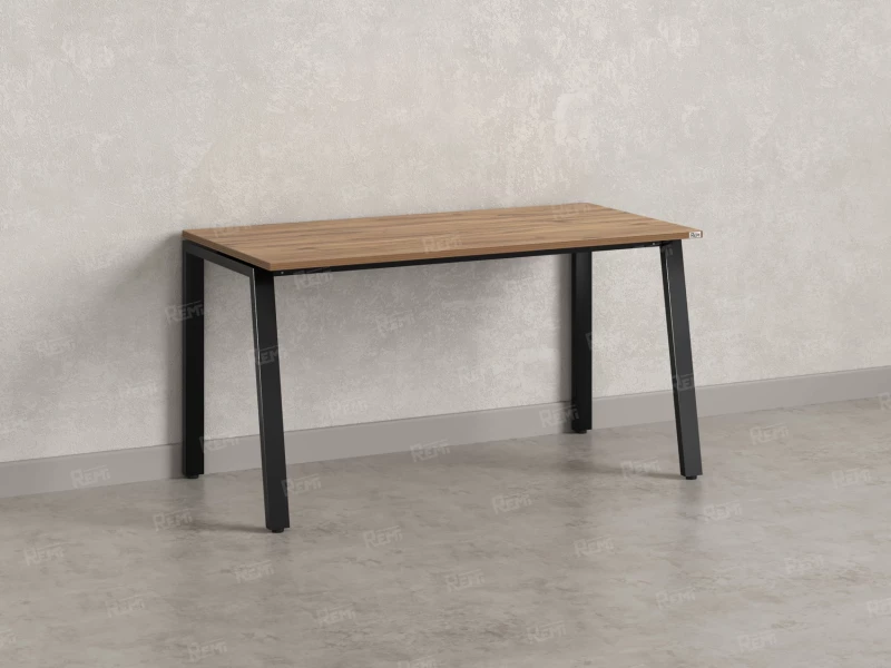 Стол прямой на Л-образных опорах 1400x700x750 RM004-14x7 Дуб Юстус/Черный