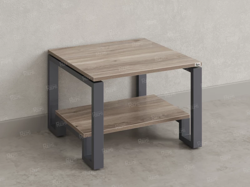 Журнальный стол с полкой 1200x600x550 RM181-12x6 Дуб Маувелла/Серый