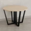 Круглый стол на U-образных опорах 1400x1400x750 RM188-14x14 Вяз Швейцарский светлый/Черный