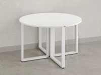 Круглый стол на О-образных опорах 1300x1300x750 RM187-13x13 Белый/Белый