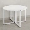 Круглый стол на О-образных опорах 1300x1300x750 RM187-13x13 Белый/Белый