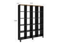 Стеллаж, 20 ячеек 1500х370х1980 RM144-150x37 Дуб Юстус/Черный