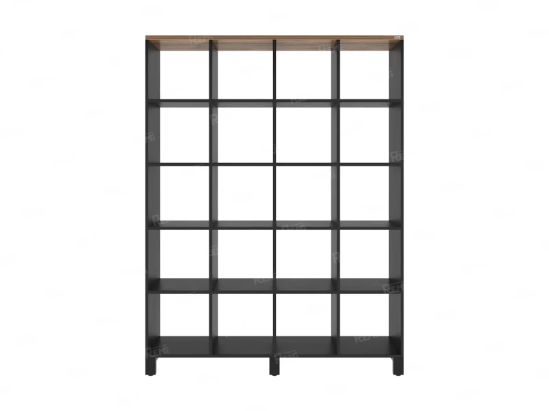 Стеллаж, 20 ячеек 1500х370х1980 RM144-150x37 Дуб Юстус/Черный
