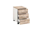 Тумба мобильная, 3 ящика 400x500x600 RM120-40x50 Дуб Маувелла/Белый