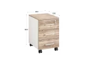 Тумба мобильная, 3 ящика 400x500x600 RM120-40x50 Дуб Маувелла/Белый