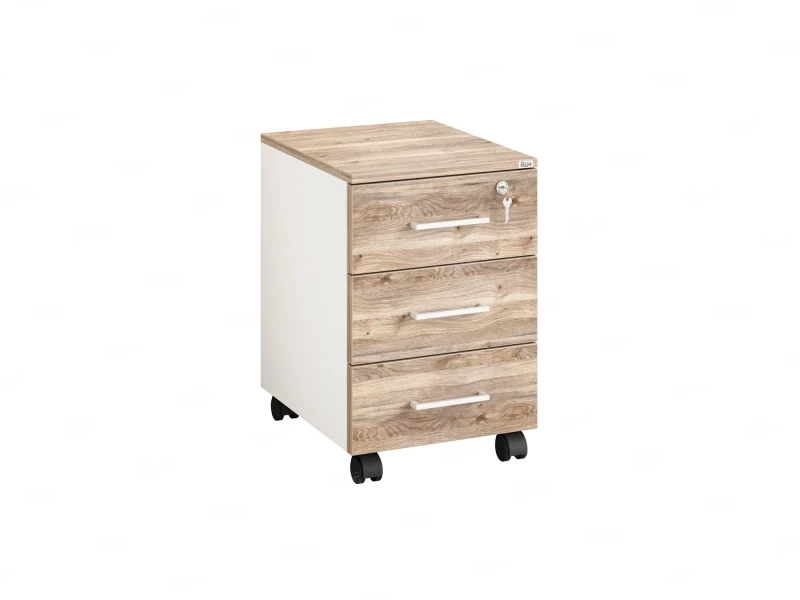 Тумба мобильная, 3 ящика 400x500x600 RM120-40x50 Дуб Маувелла/Белый