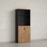 Шкаф комбинированный, регулируемые опоры, 6 уровней 900x420x2100 RM155-90x41 Дуб Юстус/Черный