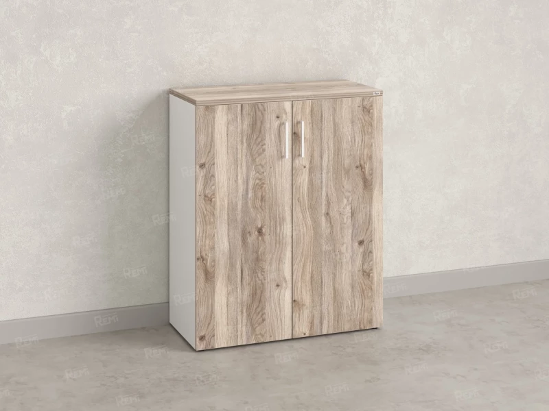 Шкаф распашной, регулируемые опоры, 3 уровня 900x420x1100 RM150-90x42 Дуб Маувелла/Белый