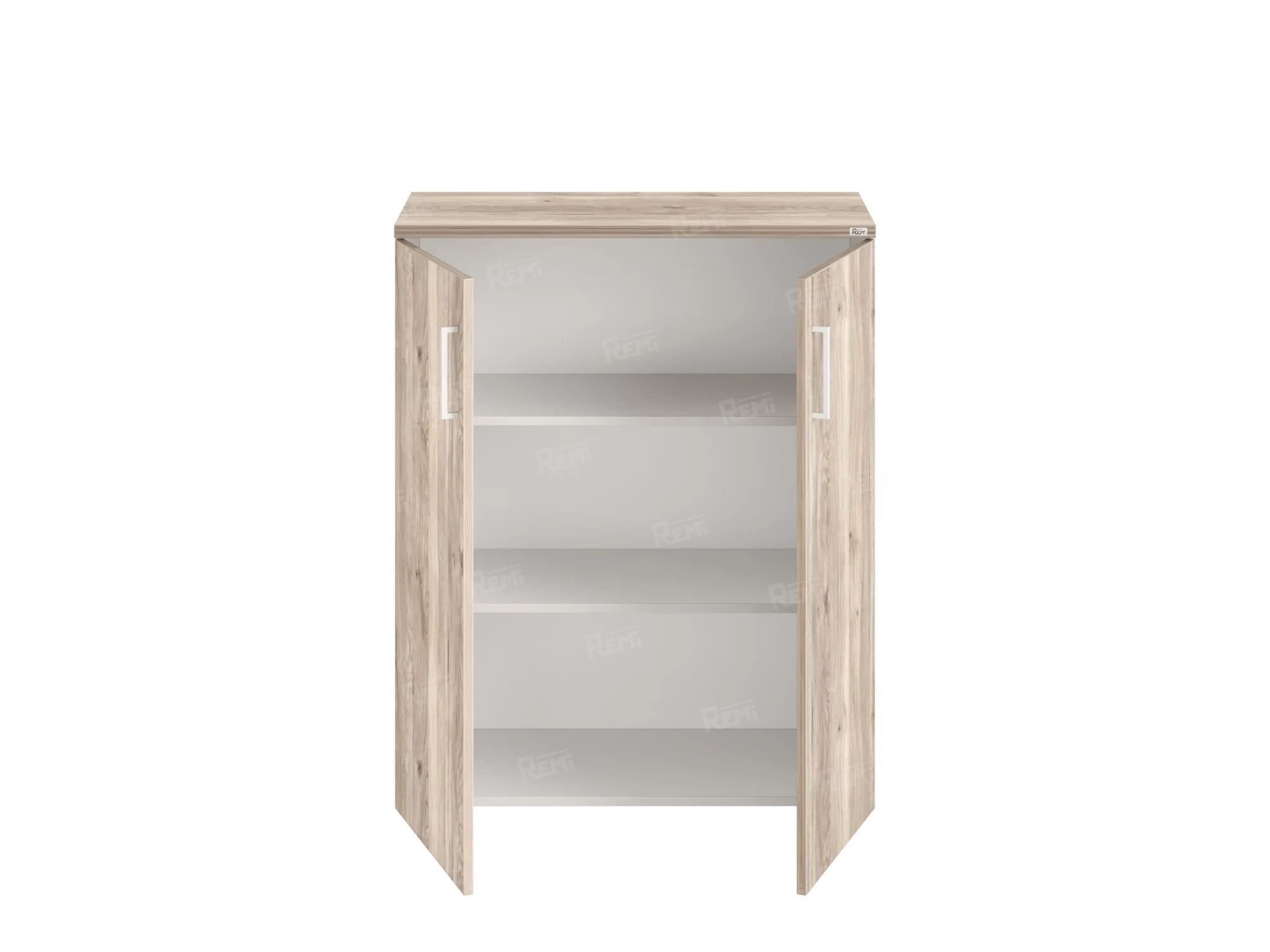 Шкаф распашной, регулируемые опоры, 3 уровня 900x420x1100 RM150-90x42 Дуб Маувелла/Белый