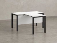 Стол с брифингом с парящей столешницей на П-образных опорах с экраном ЛДСП RM043-12x6 1200x1800x750 Белый/Черный