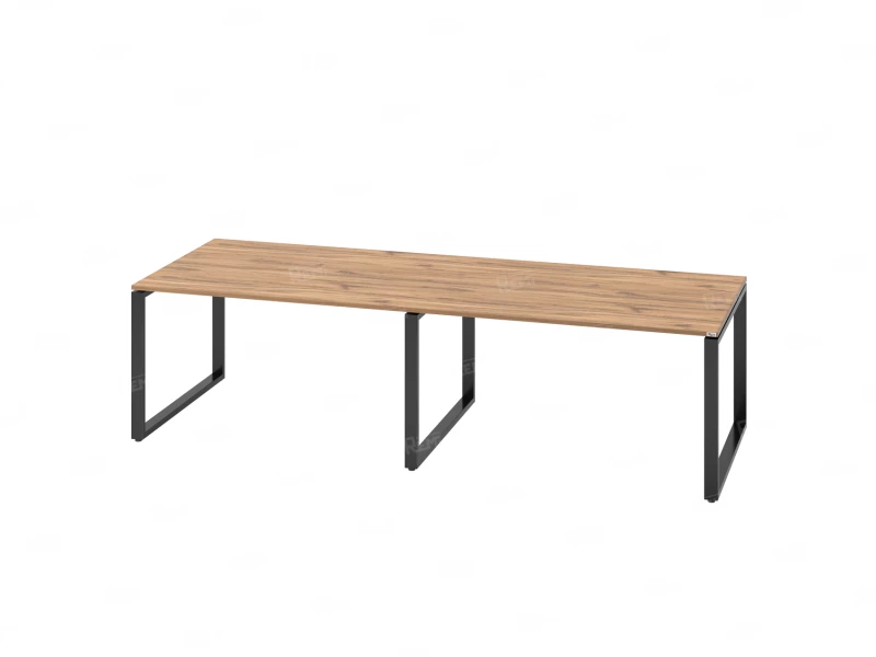 Cтол для переговоров, на О-обазном каркасе 2200x1400x750 RM081-220x140 Дуб Юстус/Черный