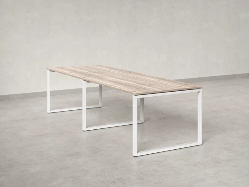 Cтол для переговоров, на О-обазном каркасе 2600x1250x750 RM081-260x125 Дуб Маувелла/Белый