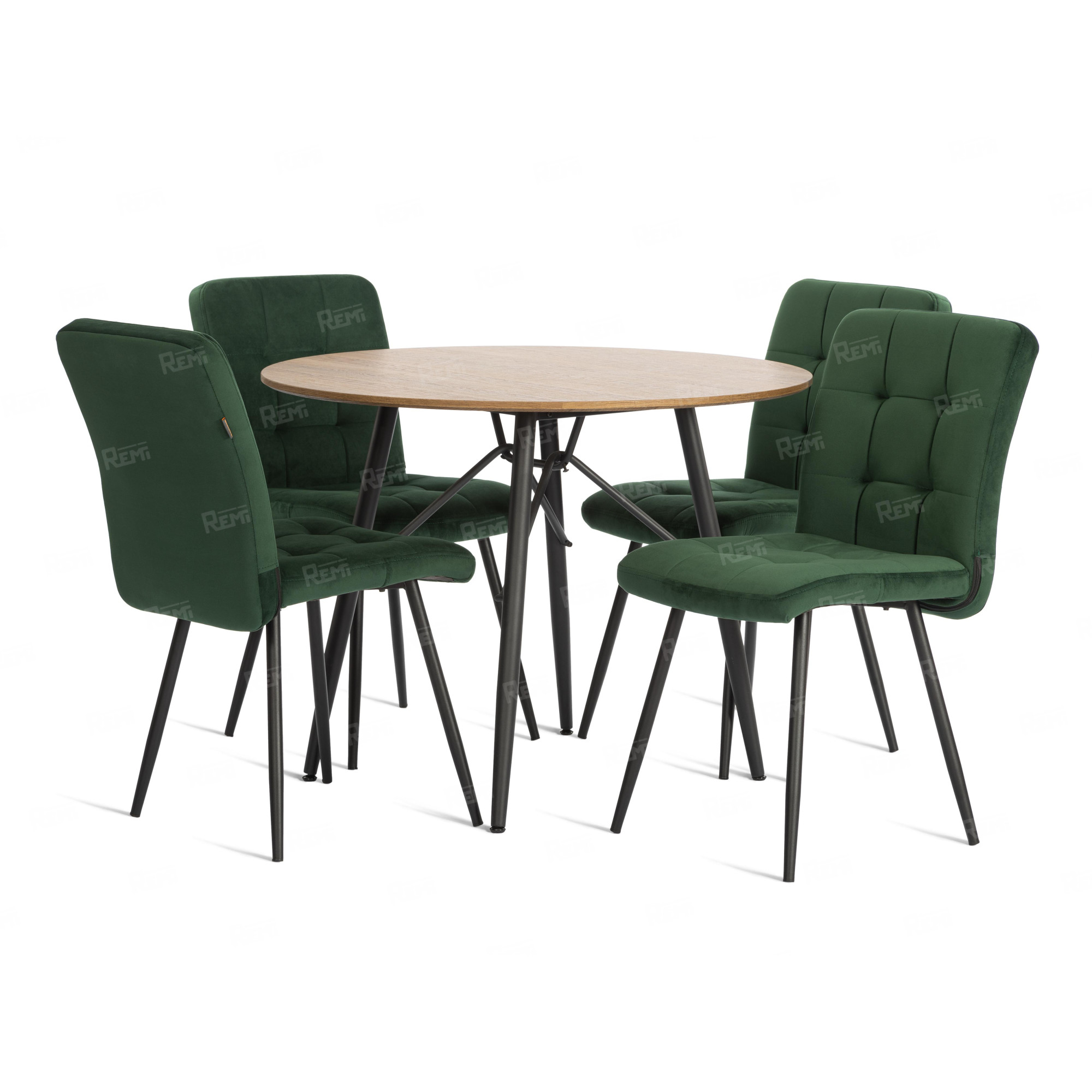 Стул обеденный Medeo Изумрудный/Изумрудный, Велюр (арт. 24302)